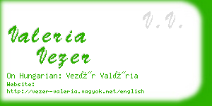 valeria vezer business card